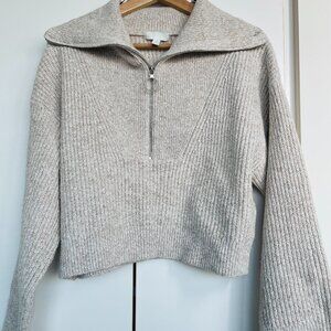 H&M Sweaters Top Woven Zipped Up Size S